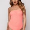 * What's New Mesh Bodysuit In Neon Coral
