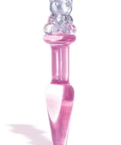 * What's New The 9's First Glass Teddy Love Butt Plug - Pink