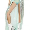 Roma Maxi Open Front Skirt In Iridescent Mint