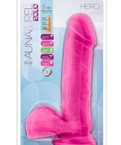 Blush Novelties Au Natural Hero 8 Inch Dildo In Pink