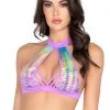 Roma Strappy Halter Top In Multi Holo What's New