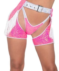 Roma Pink Sequin Chaps
