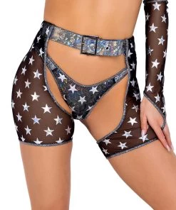 Roma Silver Star Bikini Bottom