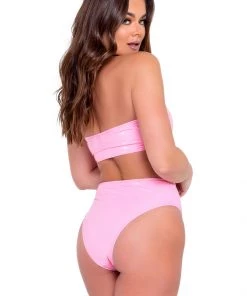 Roma Baby Pink Vinyl Bikini Top