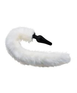 XR Brands What's New White Fox Tail Butt Plug And Ears Set