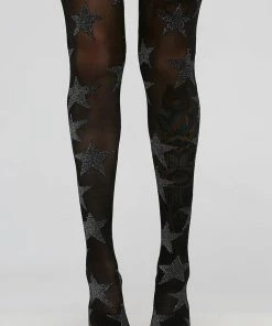 Pretty Polly What's New Sparkly Star Tights In Silver