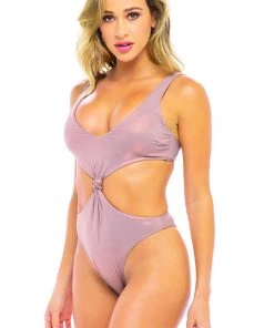 Oh La La Cheri What's New Mykonos Monokini Swimsuit In Rose Gold