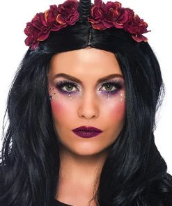* Dark Velvet Unicorn Flower Headband