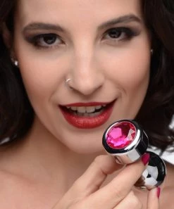 Booty Sparks What's New Weighted Medium Hot Pink Gem Anal Plug