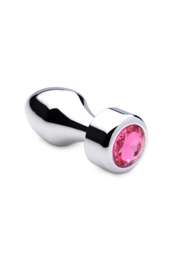 Booty Sparks Weighted Small Hot Pink Gem Anal Plug 1 Booty Sparks Weighted Small Hot Pink Gem Anal Plug