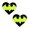 Neva Nude Blacklight Bat Black Glitter I Heart U Pasties