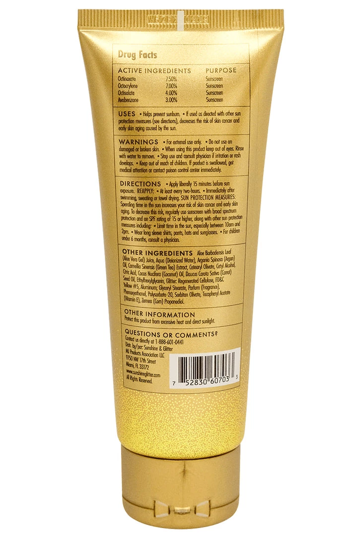 Sunshine & Glitter Beach Gypsy SPF 30+ With Gold Glitter What's New 2 Sunshine & Glitter Beach Gypsy SPF 30+ With Gold Glitter What's New