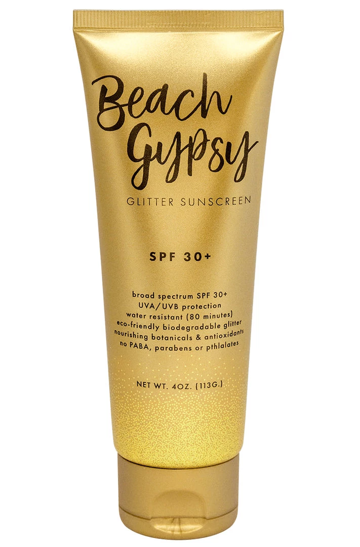 Sunshine & Glitter Beach Gypsy SPF 30+ With Gold Glitter What's New 1 Sunshine & Glitter Beach Gypsy SPF 30+ With Gold Glitter What's New