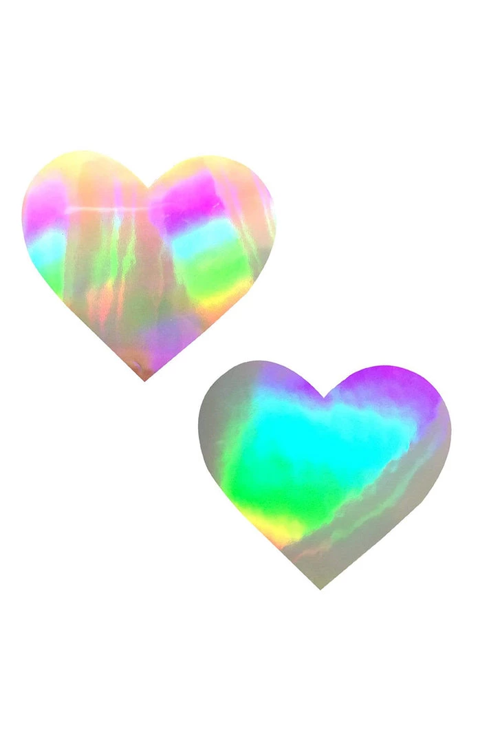 Neva Nude Care Bare Stare Holographic I Heart U Pasties 1 Neva Nude Care Bare Stare Holographic I Heart U Pasties