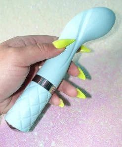 BMS Enterprise Pillow Talk Sassy G-Spot Vibe With Swarovski Crystal In Blue What's New