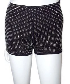 * Rhinestone High Waist Shorts