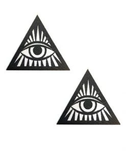 Neva Nude Third Eye Triange Black Glitter Pasties