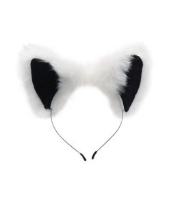 XR Brands What's New White Fox Tail Butt Plug And Ears Set