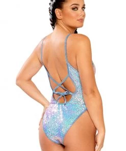 J Valentine What's New Sequin Bodysuit In Lavender