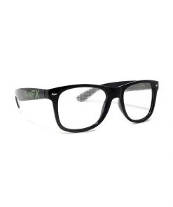 GloFx What's New Heart Effect Diffraction Glasses In Black