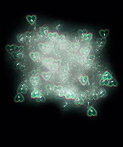 GloFx What's New Heart Effect Diffraction Glasses In Black