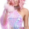 Sparkl Fairy Couture What's New Iridescent Feather Halter