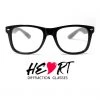 GloFx What's New Heart Effect Diffraction Glasses In Black
