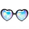 GloFx Heart Shaped Kaleidoscope Glasses In Black