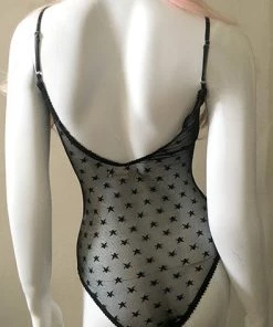 * Star Mesh Bodysuit In Black 7 * Star Mesh Bodysuit In Black