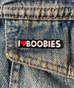 Geeky And Kinky What's New I <3 Boobies Enamel Pin