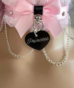 Mystic Treasure Pink Lace BDSM Collar