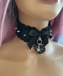 Mystic Treasure 5 Piece Black Crochet BDSM Collar And Leash Set