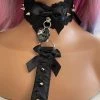 Mystic Treasure 5 Piece Black Crochet BDSM Collar And Leash Set