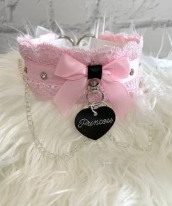 Mystic Treasure Pink Lace BDSM Collar