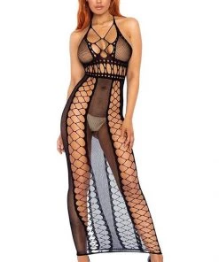Leg Avenue Black Fishnet Dress