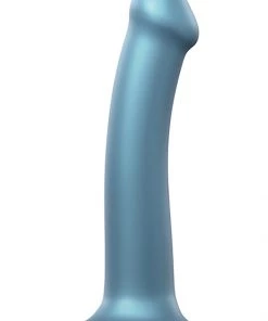 Strap On Me Blue Metallic Shine Flexible Silicone Dildo What's New