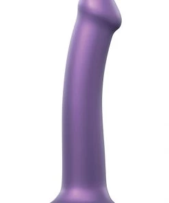 Strap On Me Purple Metallic Flexible Silicone Dildo What's New