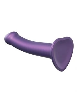 Strap On Me Purple Metallic Flexible Silicone Dildo What's New