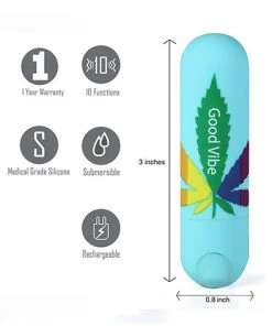 Maia Toys Jessi 420 10 Function Mini Rechargeable Bullet