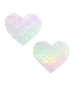 Neva Nude Mystical Mermaid Iridescent Holographic I Heart U Pasties What's New