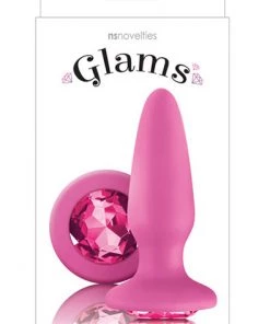 NS Novelties Glams Silicone Butt Plug In Pink