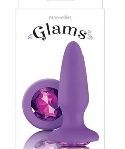 NS Novelties What's New Glams Silicone Butt Plug In Purple