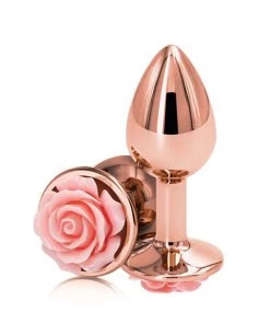 NS Novelties Rear Assets Rose Gold Floral Butt Plug What's New