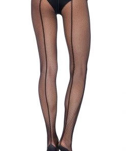 Legs Avenue What's New Back Seam Fish Net Tights In Black