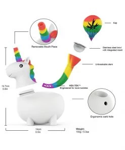 PIECEMAKER Silicone Unicorn Water Pipe