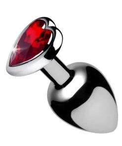 Booty Sparks Red Heart Gem Anal Plug - Medium