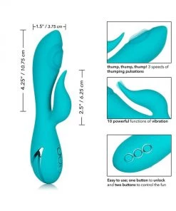 California Exotic Novelties California Dreaming Santa Monica Starlet Blue Rabbit Style Vibrator