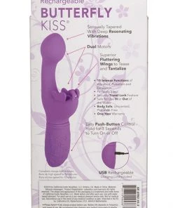 California Exotic Novelties Rechargeable Butterfly Kiss In Purple