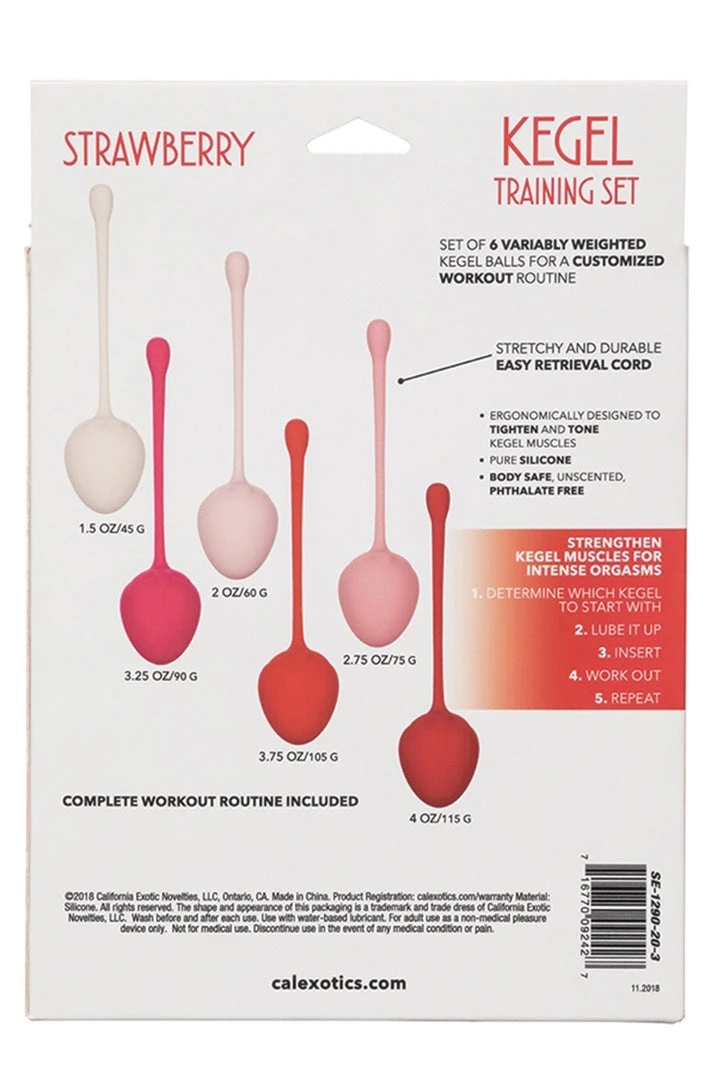 California Exotic Novelties Strawberry Kegel Training Set 3 California Exotic Novelties Strawberry Kegel Training Set