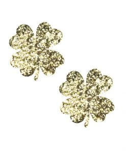 Neva Nude What's New Kiss Me I'm Irish Super Sparkle Gold Glitter Clover Pasties